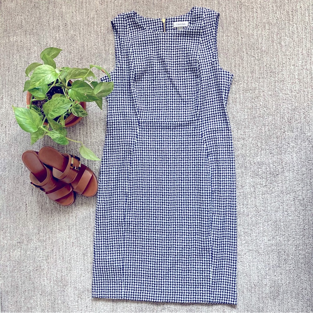 Calvin Klein Size 10 houndstooth dress